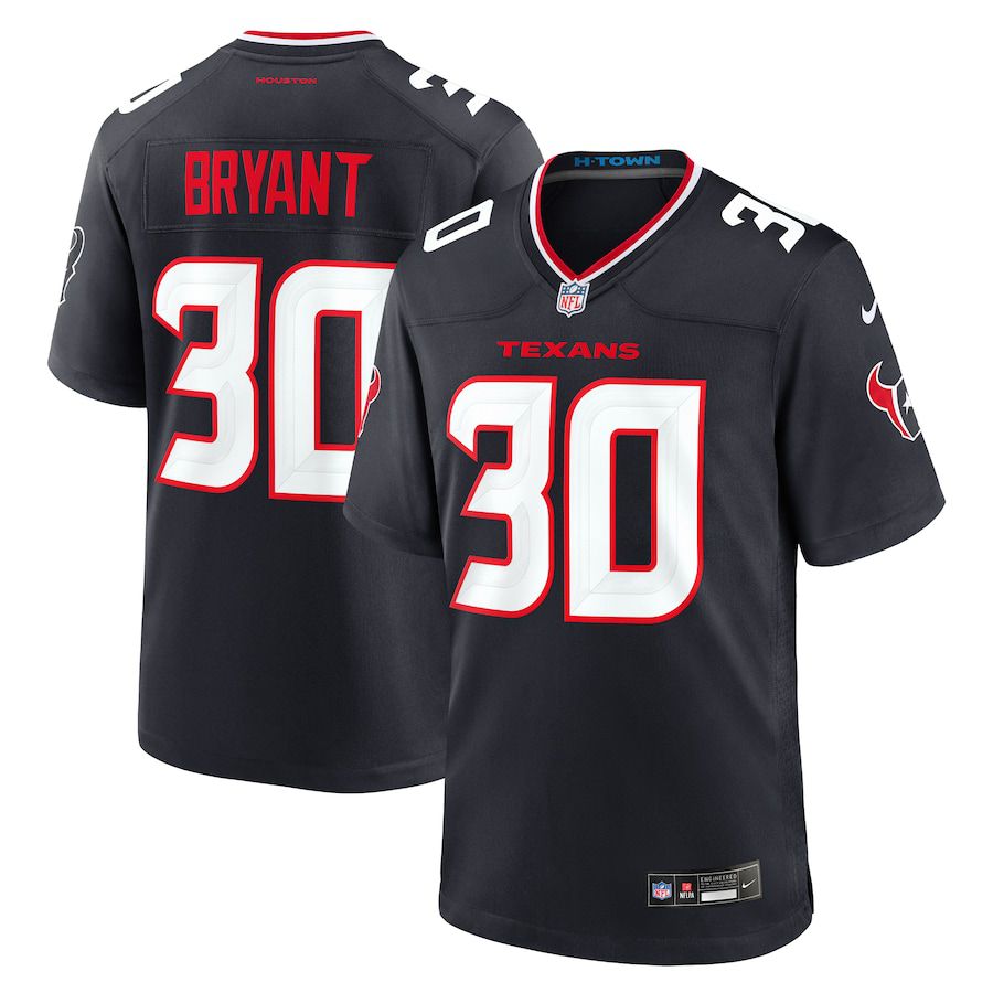 Men Houston Texans #30 Myles Bryant Nike Navy Team Game NFL Jersey->houston texans->NFL Jersey
